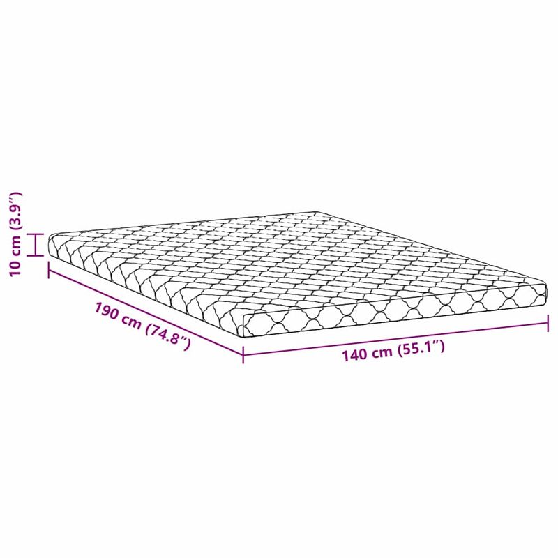 Casa si Gradina - Mobilier - Saltele si somiere - Saltele - Saltele Alb 190 x 140 cm Tesatura din 100% poliester - Infinity.ro