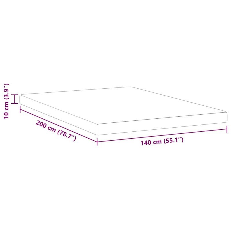 Casa si Gradina - Mobilier - Saltele si somiere - Toppere - Topper pentru saltea Alb 140 x 200 cm - Infinity.ro