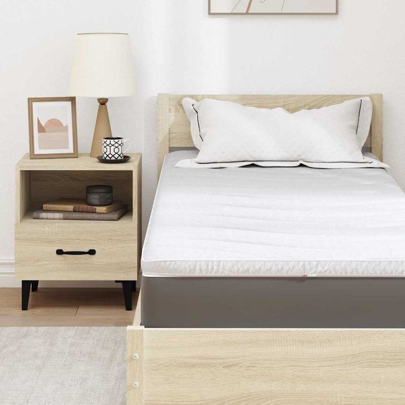 Casa si Gradina - Mobilier - Saltele si somiere - Toppere - Topper pentru saltea Alb 80 x 200 cm Polyester fara adeziv - Infinity.ro