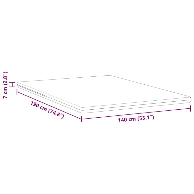 Casa si Gradina - Mobilier - Saltele si somiere - Toppere - Topper pentru saltea Alb 140 x 190 cm - Infinity.ro