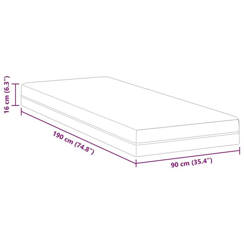 Casa si Gradina - Mobilier - Saltele si somiere - Saltele - Saltele Alb, Gri 90 x 190 cm - Infinity.ro