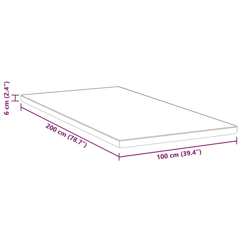 Casa si Gradina - Mobilier - Saltele si somiere - Toppere - Topper pentru saltea Alb si albastru 100 x 200 cm - Infinity.ro