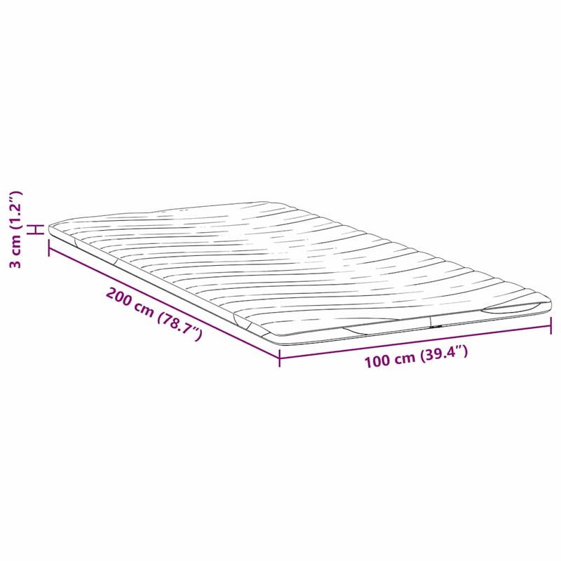 Casa si Gradina - Mobilier - Saltele si somiere - Toppere - Topper pentru saltea Alb 100 x 200 cm Polyester fara adeziv - Infinity.ro