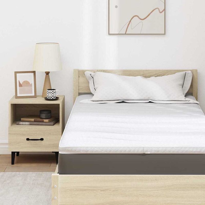 Casa si Gradina - Mobilier - Saltele si somiere - Toppere - Topper pentru saltea Alb 120 x 200 cm Polyester fara adeziv - Infinity.ro