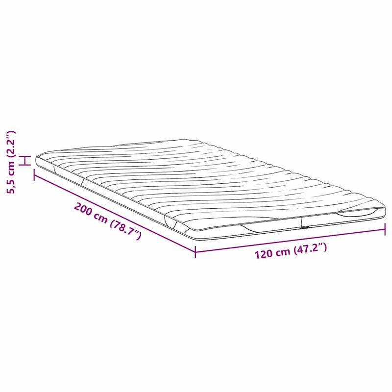Casa si Gradina - Mobilier - Saltele si somiere - Toppere - Topper pentru saltea Alb 120 x 200 cm Polyester fara adeziv - Infinity.ro