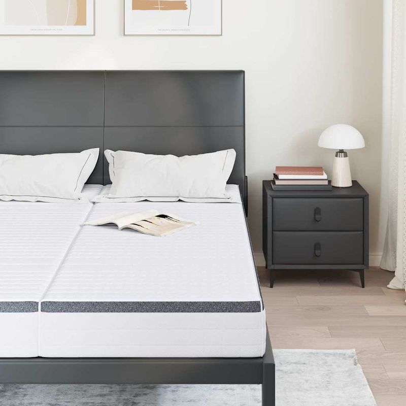 Casa si Gradina - Mobilier - Saltele si somiere - Saltele - Saltele 2 pcs Alb, Gri 80 x 200 cm Tesatura tricotata - Infinity.ro