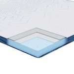 Casa si Gradina - Mobilier - Saltele si somiere - Toppere - Topper pentru saltea Alb si albastru 180 x 200 cm - Infinity.ro