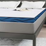 Casa si Gradina - Mobilier - Saltele si somiere - Toppere - Topper pentru saltea Alb si albastru 140 x 200 cm - Infinity.ro