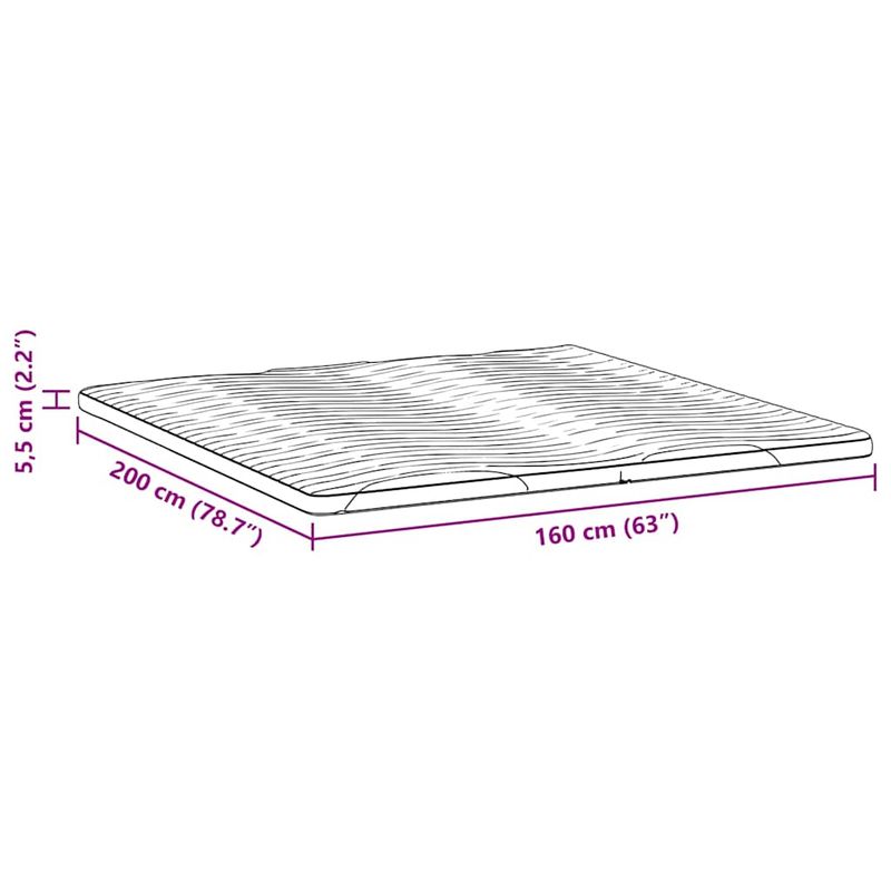 Casa si Gradina - Mobilier - Saltele si somiere - Toppere - Paturile pentru saltea Alb 160 x 200 cm Polyester fara adeziv - Infinity.ro