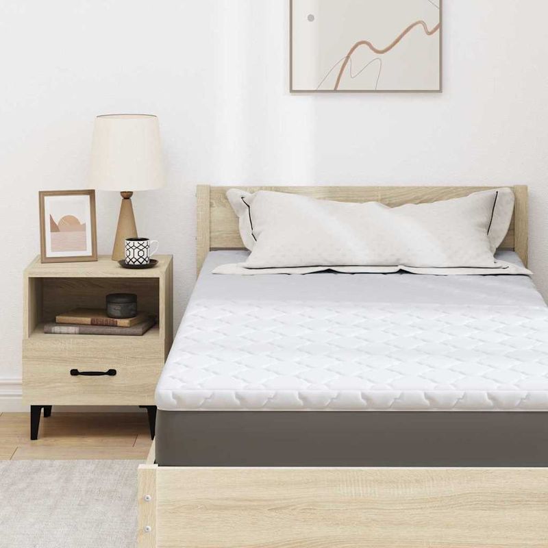 Casa si Gradina - Mobilier - Saltele si somiere - Toppere - Topper pentru saltea Alb 90 x 200 cm Polyester fara adeziv - Infinity.ro