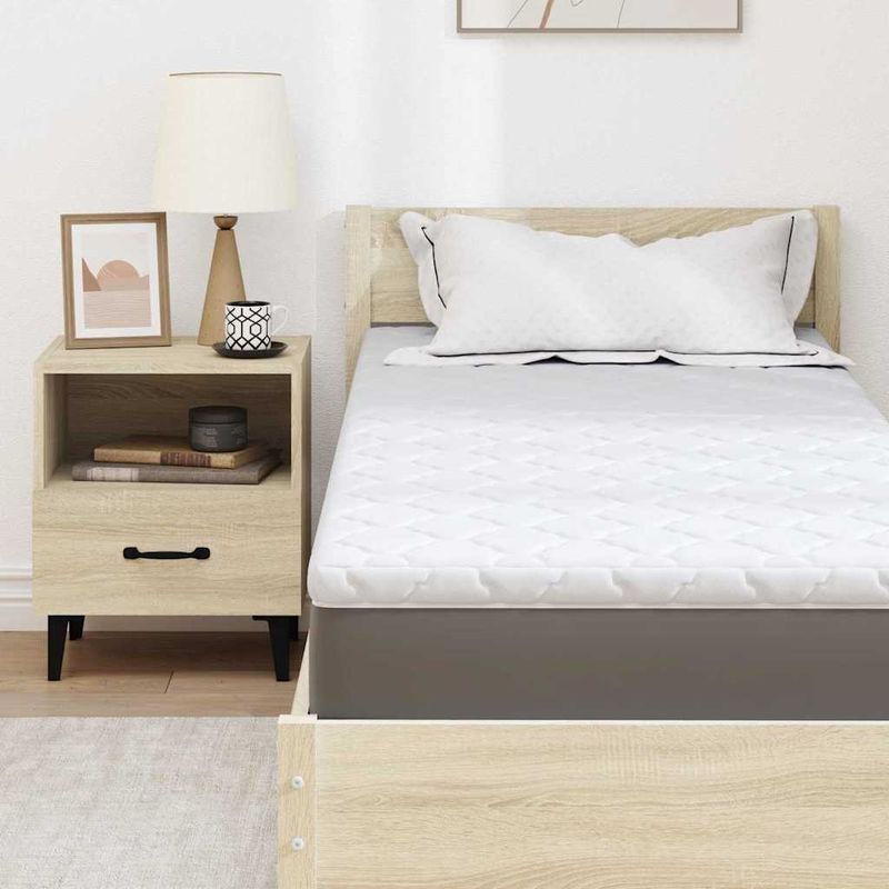 Casa si Gradina - Mobilier - Saltele si somiere - Toppere - Topper pentru saltea Alb 70 x 200 cm Polyester fara adeziv - Infinity.ro