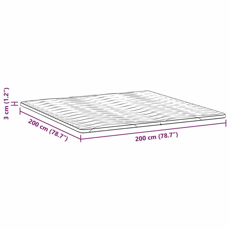 Casa si Gradina - Mobilier - Saltele si somiere - Toppere - Topper pentru saltea Alb 200 x 200 cm Polyester fara adeziv - Infinity.ro