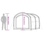 Sport si Outdoor - Camping - Corturi camping - Cort cu acoperis cu aerisire de aer Gri si portocaliu 268 x 240 x 191 cm - Infinity.ro