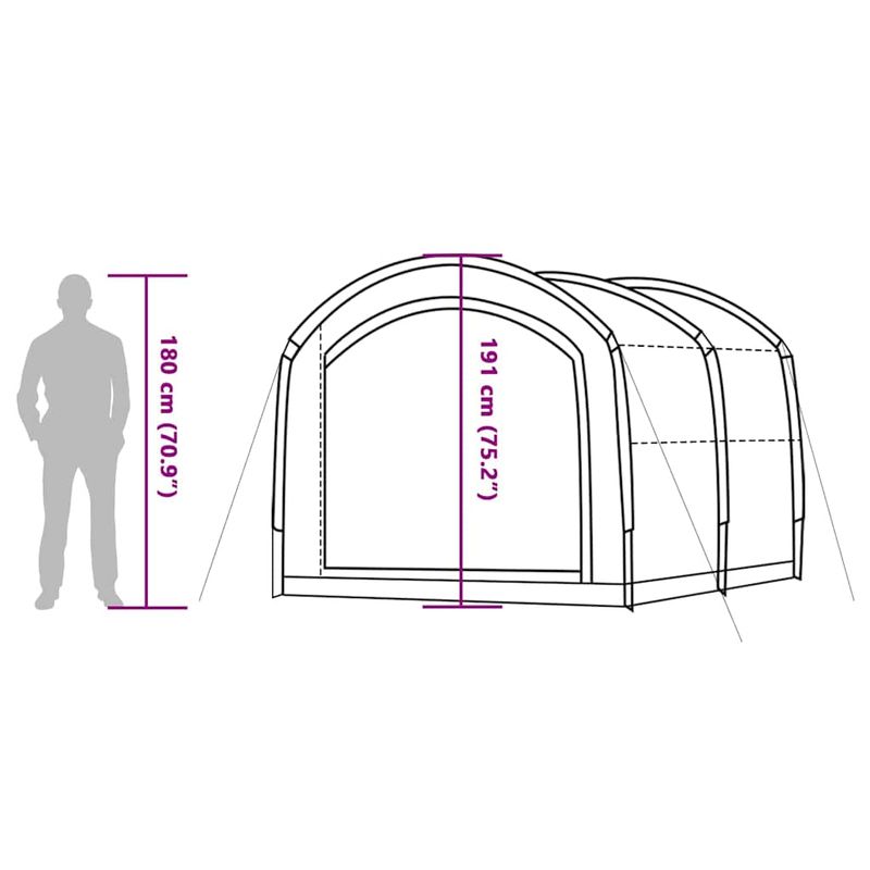 Sport si Outdoor - Camping - Corturi camping - Cort cu acoperis cu aerisire de aer Gri si portocaliu 268 x 240 x 191 cm - Infinity.ro
