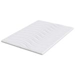 Casa si Gradina - Mobilier - Saltele si somiere - Toppere - Topper pentru saltea Alb 140 x 190 cm Polyester fara adeziv - Infinity.ro