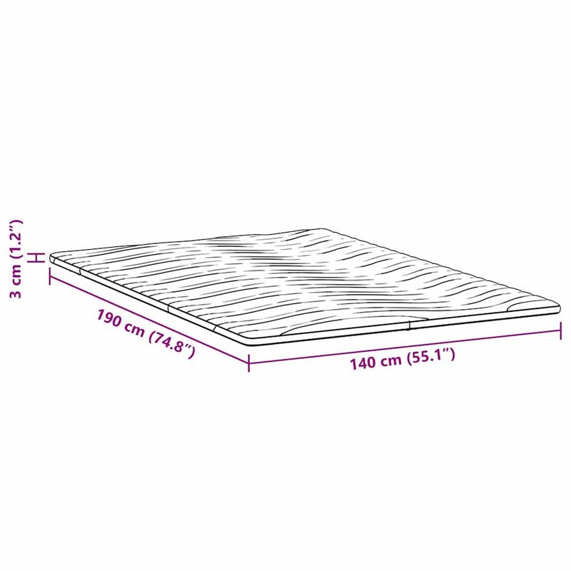 Casa si Gradina - Mobilier - Saltele si somiere - Toppere - Topper pentru saltea Alb 140 x 190 cm Polyester fara adeziv - Infinity.ro