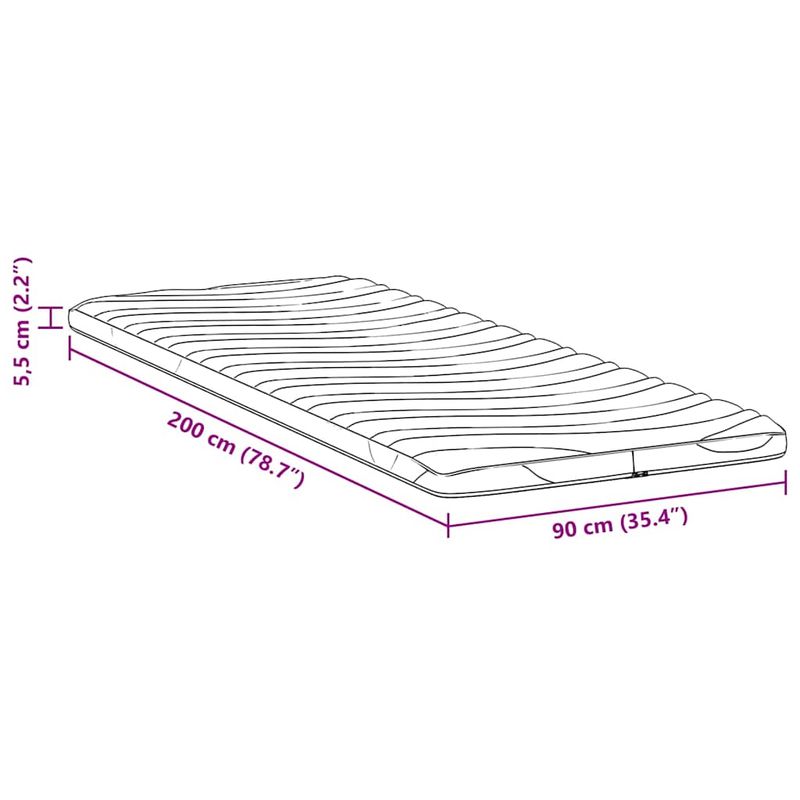 Casa si Gradina - Mobilier - Saltele si somiere - Toppere - Topper pentru saltea Alb 90 x 200 cm Polyester fara adeziv - Infinity.ro