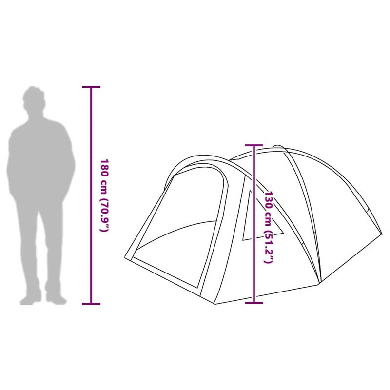 Sport si Outdoor - Camping - Corturi camping - Cort cu acoperis Verde Mediu Poliester si fibra de sticla - Infinity.ro