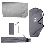 Sport si Outdoor - Camping - Corturi camping - Cort cu acoperis Altele Manual cu aerisire de aer Gri si negru 236 x 150 x 136 cm - Infinity.ro