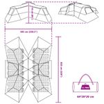 Sport si Outdoor - Camping - Corturi camping - Cort Verde mare Poliester si fibra de sticla - Infinity.ro