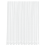 Casa si Gradina - Textile si covoare - Perdele si draperii - Perdele - Cortina din Dantela cu perdele Floral Alb 300 x 245 cm Poliester - Infinity.ro