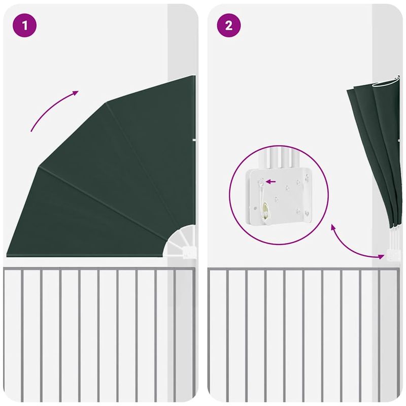 Casa si Gradina - Gradina si terasa - Umbrele si pavilioane - Umbrele - Panou de intimitate pentru balcon Verde inchis 160 x 160 cm - Infinity.ro