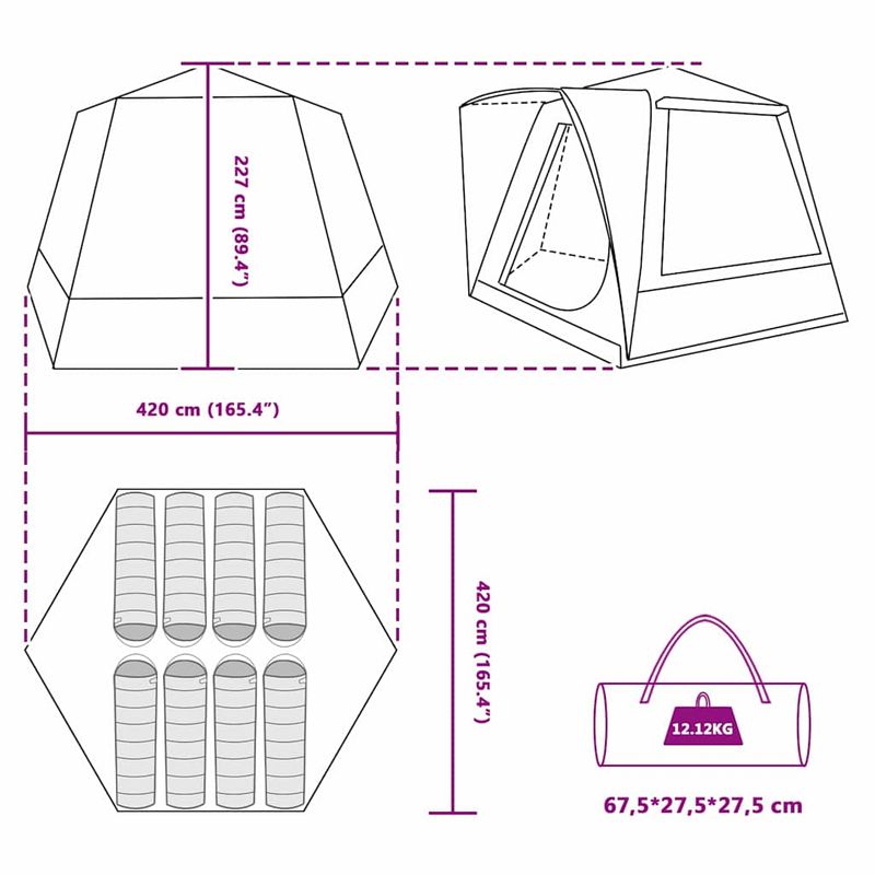 Sport si Outdoor - Camping - Corturi camping - Cort albastru mare - Infinity.ro
