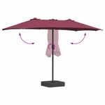 Casa si Gradina - Gradina si terasa - Umbrele si pavilioane - Umbrele - Parasol de Gradina Rosu bordo 385 x 209 x 244 cm tesatura - Infinity.ro