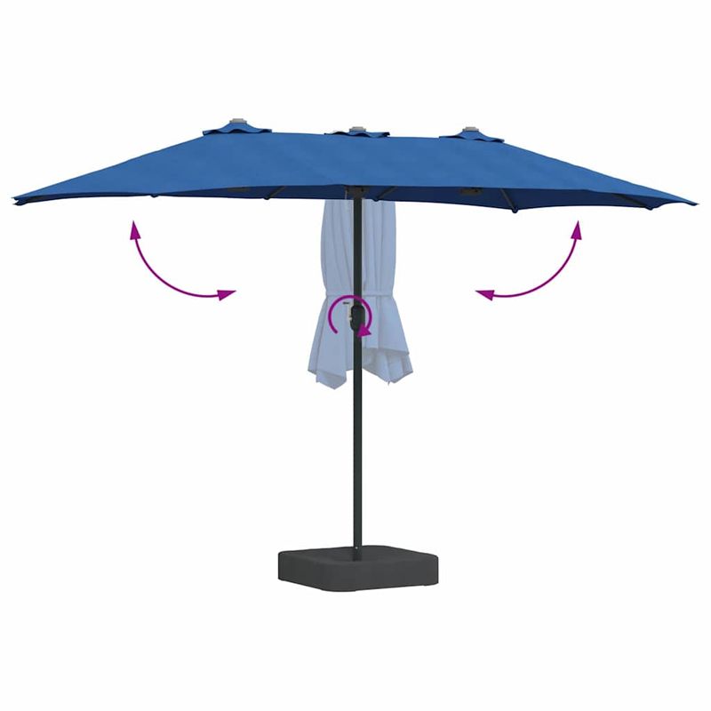 Casa si Gradina - Gradina si terasa - Umbrele si pavilioane - Umbrele - Parasol de Gradina albastru 385 x 209 x 244 cm tesatura - Infinity.ro