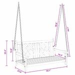 Casa si Gradina - Gradina si terasa - Mobilier exterior - Bancute de gradina - Banca swinging Altele Maro 114 x 60 x 64 cm Lemn masiv de tec - Infinity.ro