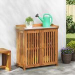 Casa si Gradina - Mobilier - Dulapuri si sifoniere - Dulapuri - Dulap de gradina Maro 78 x 36.5 x 78cm Lemn masiv de acacia - Infinity.ro