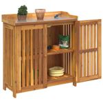 Casa si Gradina - Mobilier - Dulapuri si sifoniere - Dulapuri - Dulap de gradina Maro 78 x 36.5 x 78cm Lemn masiv de acacia - Infinity.ro