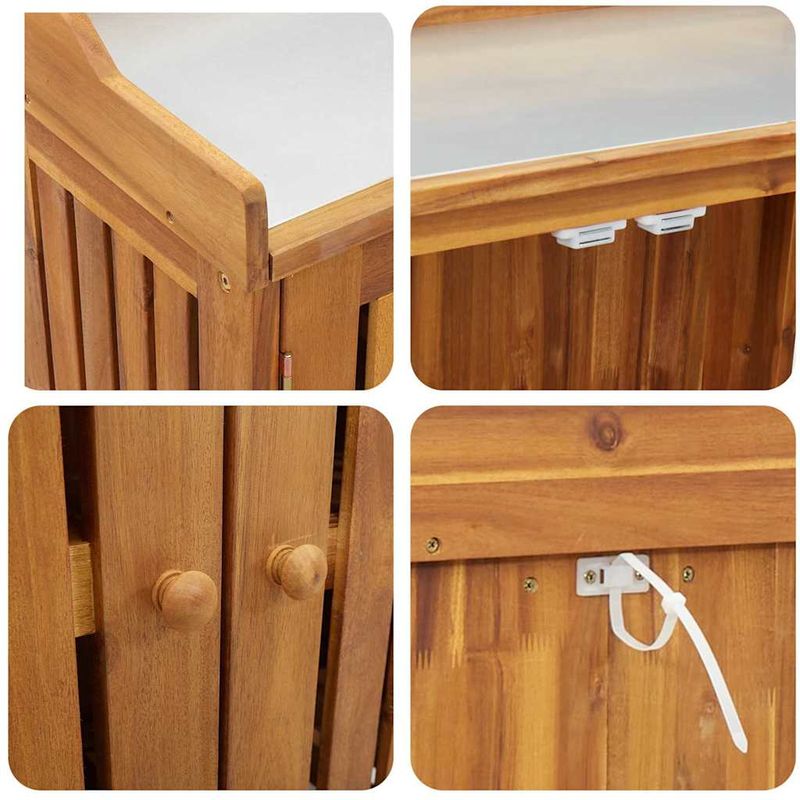 Casa si Gradina - Mobilier - Dulapuri si sifoniere - Dulapuri - Dulap de gradina Maro 78 x 36.5 x 78cm Lemn masiv de acacia - Infinity.ro