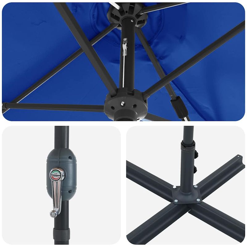 Casa si Gradina - Gradina si terasa - Umbrele si pavilioane - Umbrele - Parasol de Gradina albastru 380 x 196 x 235 cm - Infinity.ro