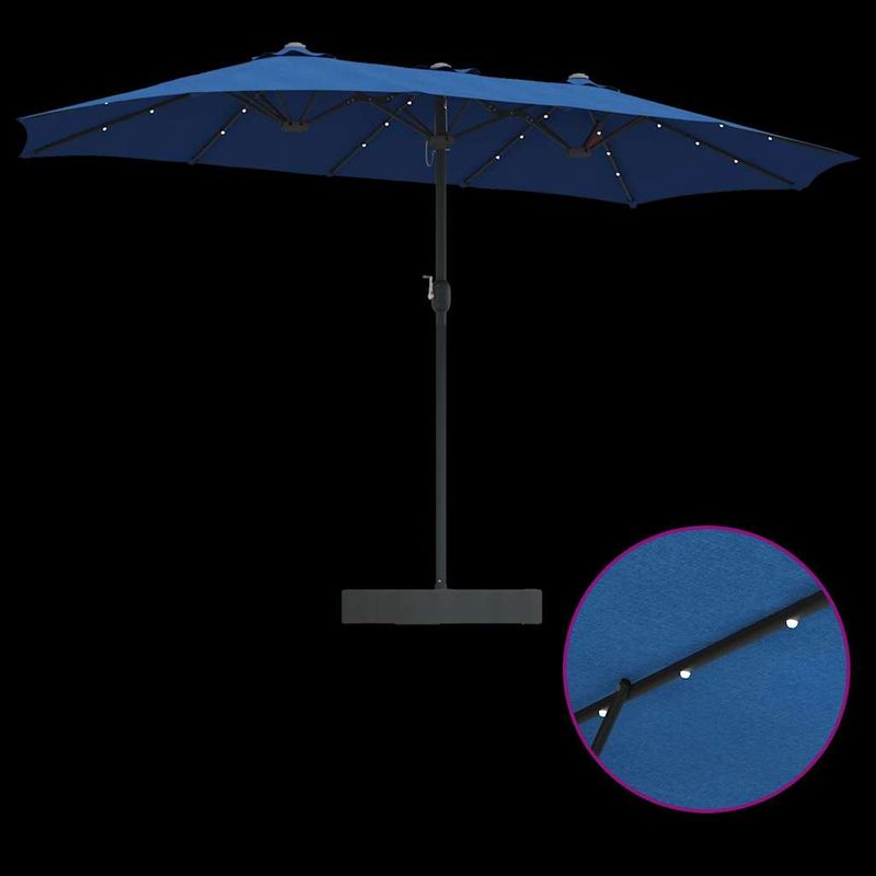 Casa si Gradina - Gradina si terasa - Umbrele si pavilioane - Umbrele - Parasol de Gradina albastru 385 x 209 x 244 cm tesatura - Infinity.ro
