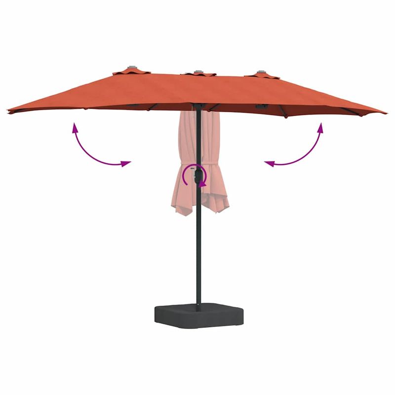 Casa si Gradina - Gradina si terasa - Umbrele si pavilioane - Umbrele - Parasol de Gradina Terracota 385 x 209 x 244 cm tesatura - Infinity.ro