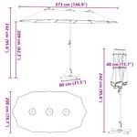 Casa si Gradina - Gradina si terasa - Umbrele si pavilioane - Umbrele - Parasol de Gradina Nisipiu 380 x 196 x 235 cm - Infinity.ro
