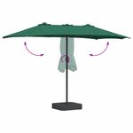 Casa si Gradina - Gradina si terasa - Umbrele si pavilioane - Umbrele - Parasol de Gradina Verde 385 x 209 x 244 cm tesatura - Infinity.ro