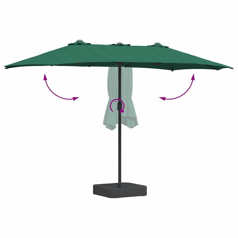 Casa si Gradina - Gradina si terasa - Umbrele si pavilioane - Umbrele - Parasol de Gradina Verde 385 x 209 x 244 cm tesatura - Infinity.ro
