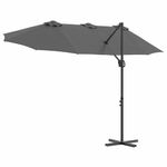 Casa si Gradina - Gradina si terasa - Umbrele si pavilioane - Umbrele - Parasol cu brat cantilever pentru gradina cu blocare Antracit - Infinity.ro