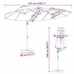 Casa si Gradina - Gradina si terasa - Umbrele si pavilioane - Umbrele - Parasol cu brat cantilever pentru gradina cu blocare Antracit - Infinity.ro