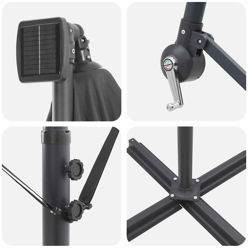 Casa si Gradina - Gradina si terasa - Umbrele si pavilioane - Umbrele - Parasol banana cu brate cu blocare Antracit 294 x 200 x 254 cm - Infinity.ro