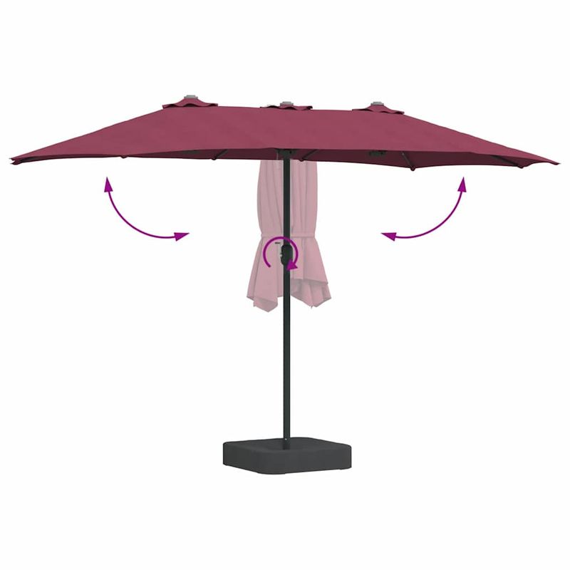 Casa si Gradina - Gradina si terasa - Umbrele si pavilioane - Umbrele - Parasol de Gradina Rosu bordo 385 x 209 x 244 cm tesatura - Infinity.ro