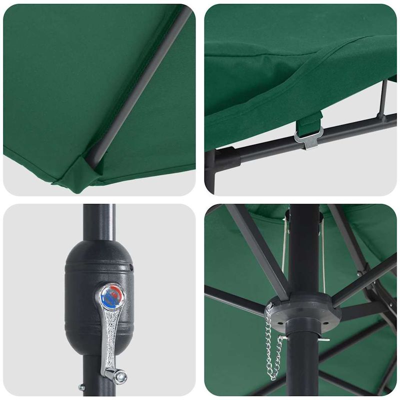 Casa si Gradina - Gradina si terasa - Umbrele si pavilioane - Umbrele - Parasol de Gradina Verde 385 x 209 x 244 cm tesatura - Infinity.ro