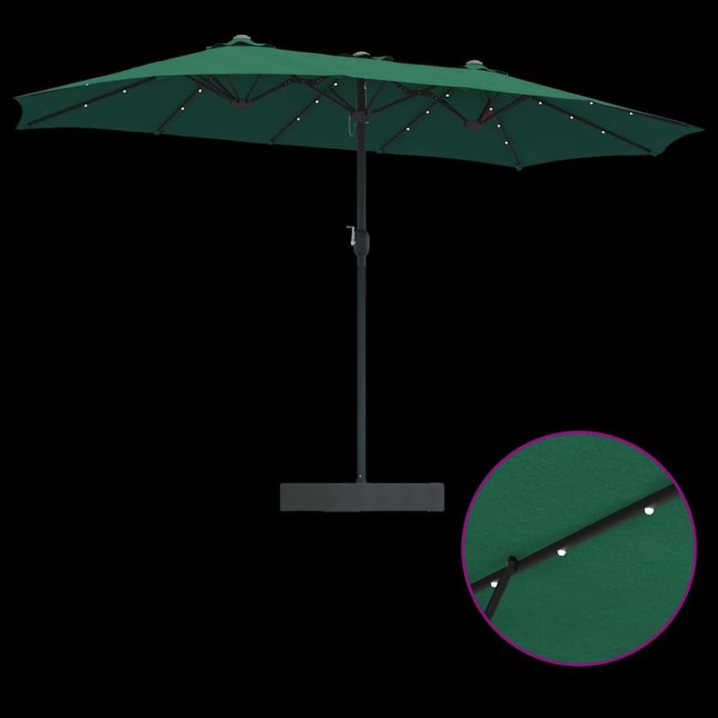 Casa si Gradina - Gradina si terasa - Umbrele si pavilioane - Umbrele - Parasol de Gradina Verde 385 x 209 x 244 cm tesatura - Infinity.ro