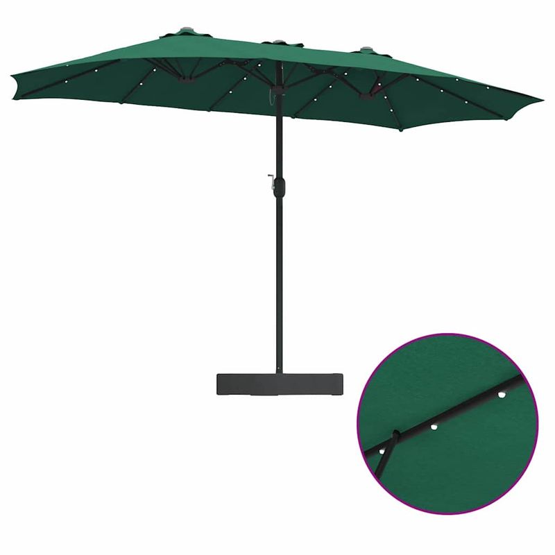 Casa si Gradina - Gradina si terasa - Umbrele si pavilioane - Umbrele - Parasol de Gradina Verde 385 x 209 x 244 cm tesatura - Infinity.ro
