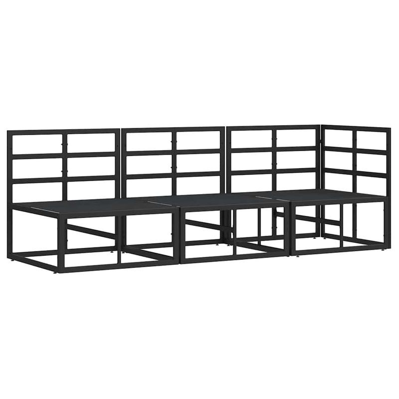 Casa si Gradina - Gradina si terasa - Mobilier exterior - Canapele si fotolii gradina - Seturi de mobilier de exterior cu perna cu perna 3 pcs Negru si antracit - Infinity.ro