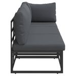 Casa si Gradina - Gradina si terasa - Mobilier exterior - Canapele si fotolii gradina - Seturi de mobilier de exterior cu perna cu perna 3 pcs Negru si antracit - Infinity.ro
