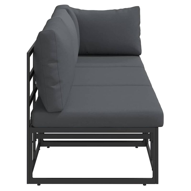 Casa si Gradina - Gradina si terasa - Mobilier exterior - Canapele si fotolii gradina - Seturi de mobilier de exterior cu perna cu perna 3 pcs Negru si antracit - Infinity.ro