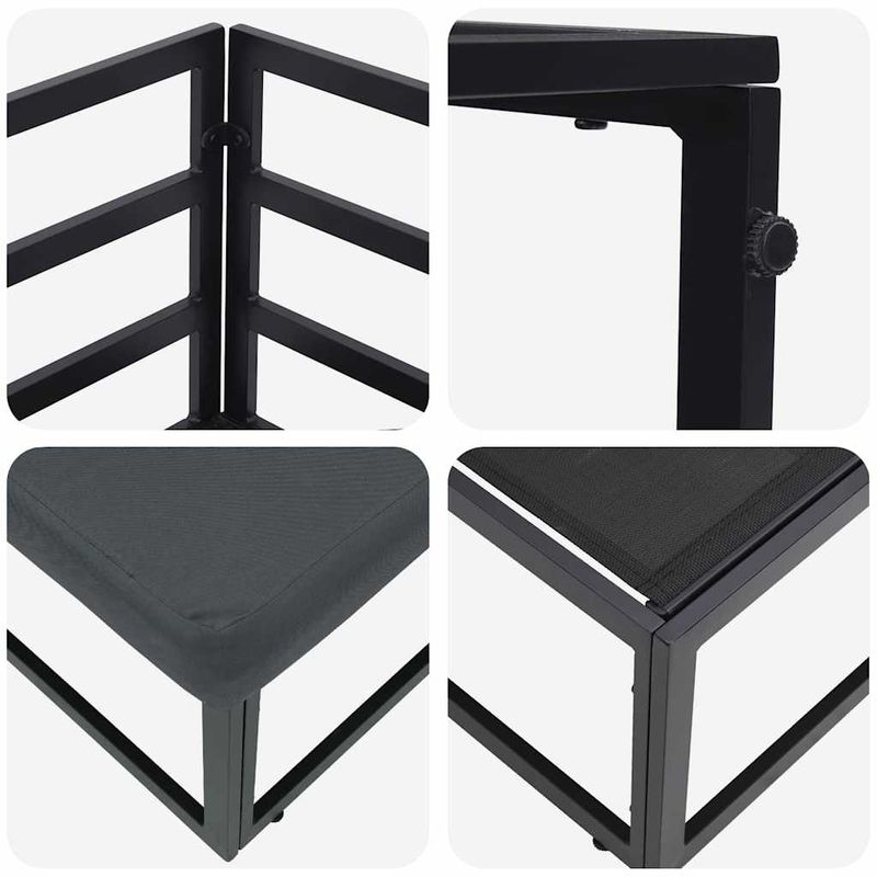 Casa si Gradina - Gradina si terasa - Mobilier exterior - Canapele si fotolii gradina - Seturi de mobilier de exterior cu perna cu perna 3 pcs Negru si antracit - Infinity.ro